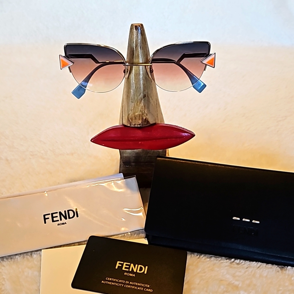 FENDI Cateye Sunglasses with Lens Detail - Full Inclusion (Case, Cloth, COA)